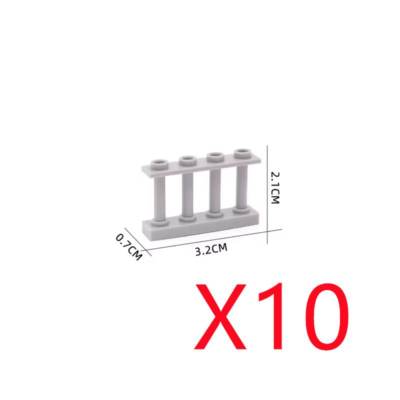 MOC City Architecture Building Blocks Basic Accessories Fences Stairs Houses Gardens Tree Trunks Bricks Compatible Toy Gift X031