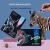 YUELU Scratch Art Paper for Kids - DIY Colorful Animal Painting Toy