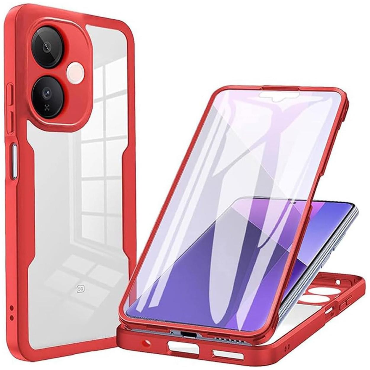 Full Body Protection Shockproof Case for Vivo V60 Lite 5G 4G Protective Cover Screen Protector Fundas Coque vivo V60 Lite 5G красный