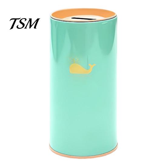 Contenant à monnaie peu encombrant Tirelire en métal Grande capacité Design motif animal Compact pour enfants Cylindrique Outil d'épargne et de gestion financière