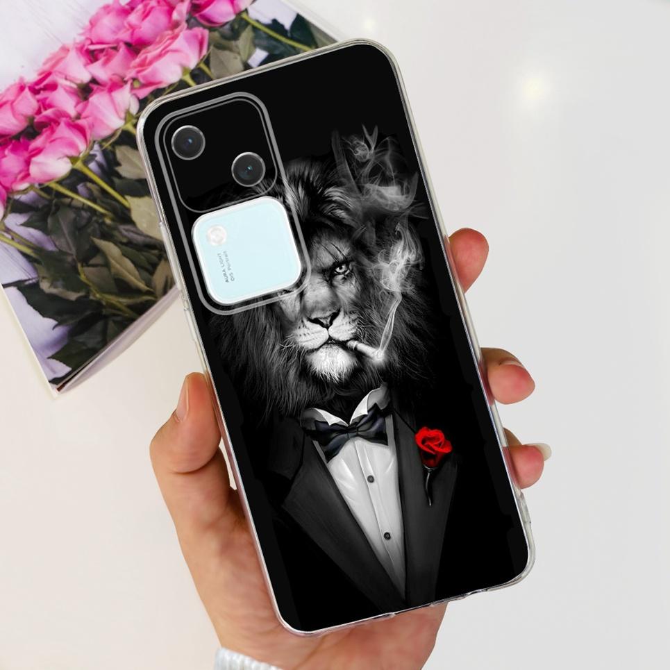 For Cover Vivo S18 5G Phone Case Initials Letter Soft Silicone Back Shell For Vivo S18 Pro Coques Bumper Transparent VivoS18 Pro