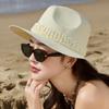 Lafite Seaside Beach Hat Sunshade Big Brim Straw Hat Women Breathable Travel Summer Sun Protection Hat Women