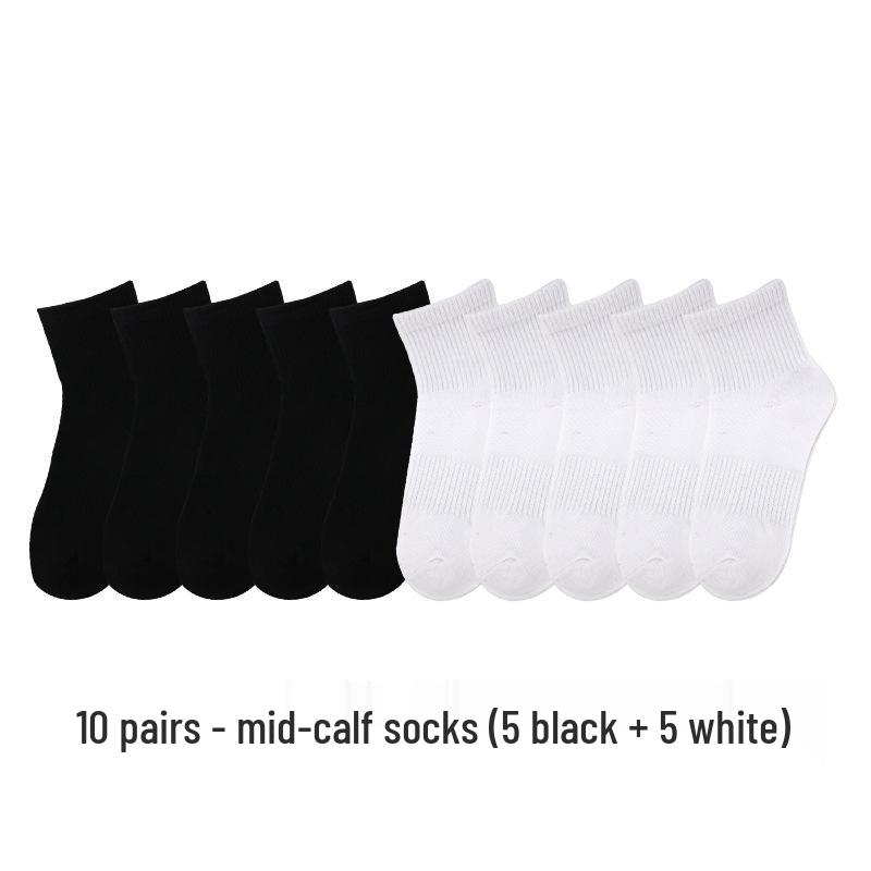Unisex Ankle & Mid-Calf Sports Socks - Solid Colors for All Seasons