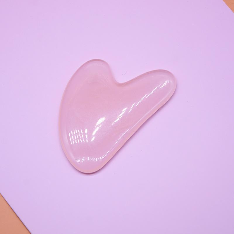 

Массажная доска Гуаша, пластина Гуаша, массажер для лица, скребки розовый