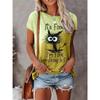 3D Print T-shirts Women Streetwear Summer Cartoon Cats Fine  Casual Fashion Short Sleeve T Shirt O-neck Tees Tops Clothing