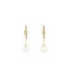 925 Silver Korean Zircon Rhinestone & Pearl Versatile Three-Wear Earrings