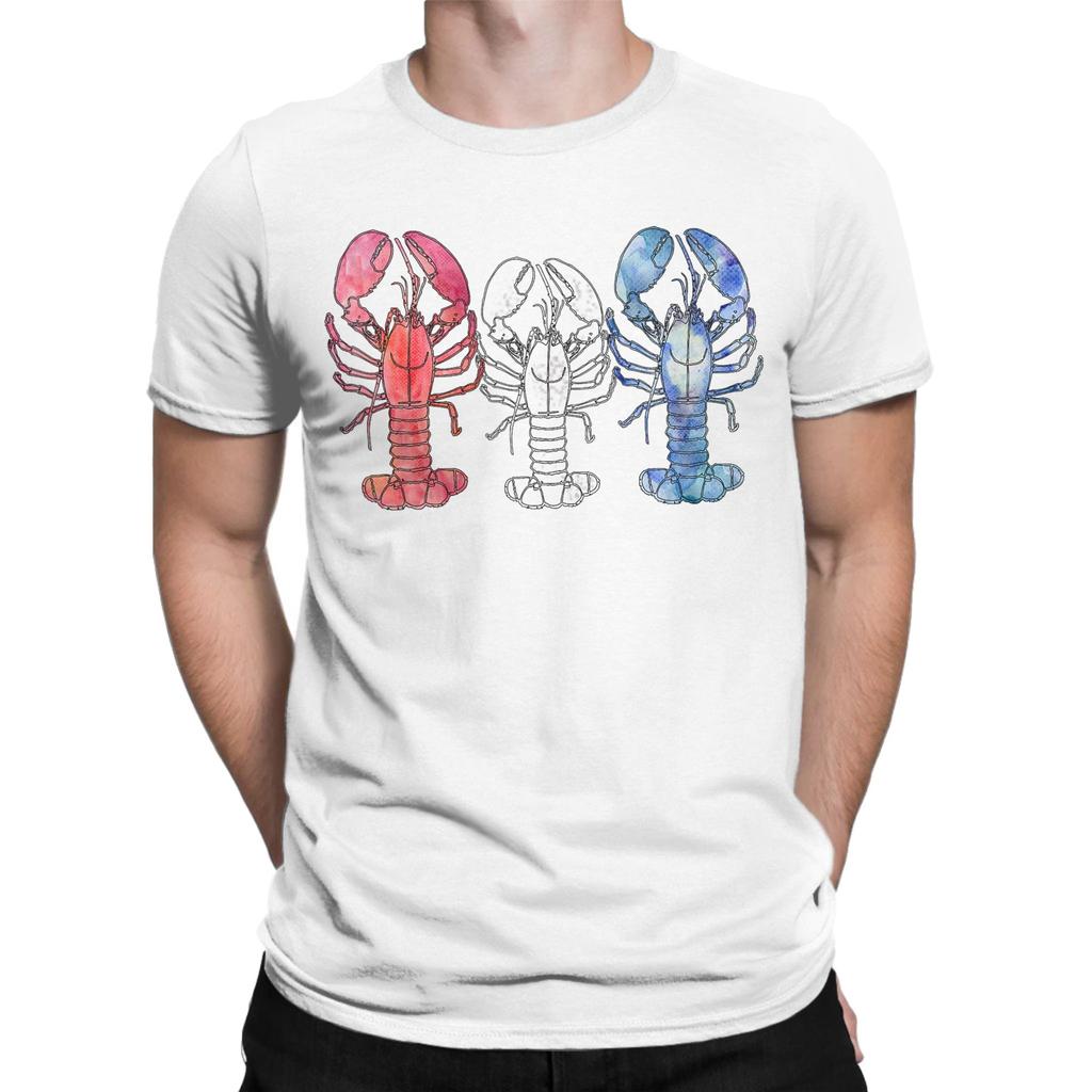 Unisex Unisexs Tshirt Lobster Lovers Club Funny Cotton Tee Shirt Short Sleeve T Shirts Crew Neck Clothes Big Size