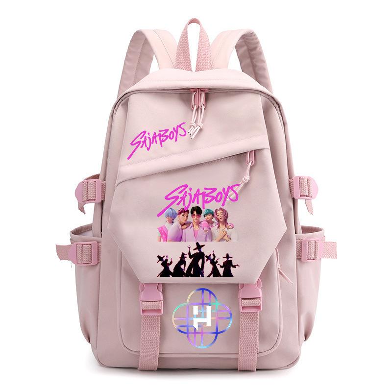 

Рюкзак Saja для хлопчиків KPop Мисливці на демонів Huntrix Rumi Mira Zoey Шкільний рюкзак Мультяшний Великої місткості Студентський Дорожні рюкзаки 10