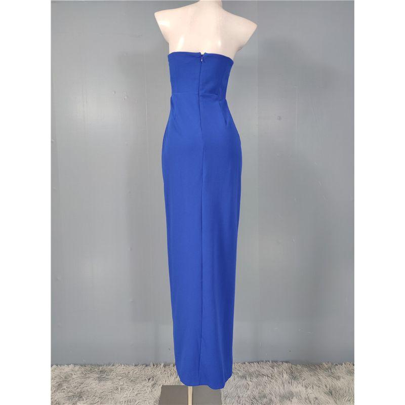 Export Single Lu's Home Sexy Sexy Banquet Party V-neck Waist-Controlled Slimming Wrapped Chest Elegance Hip-Wrapped Pulp Dress