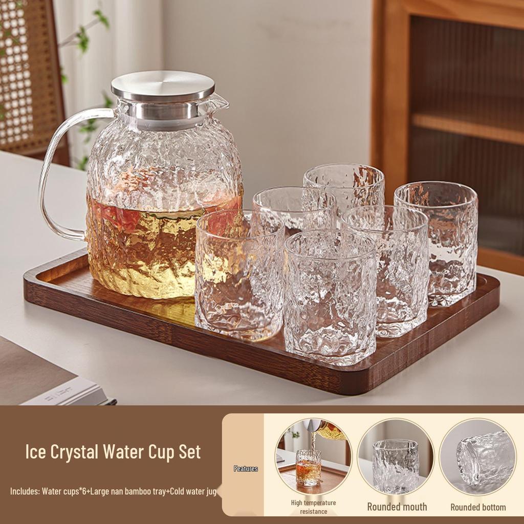 Premium High-Temperature Resistant Glass Tea and Water Cup Set for Guest Reception