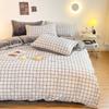 Cotton Fleece Coral Fleece Bed Four-piece Set Flannel Bedding Fleece Quilt Cover Bed Sheet Three-piece Set