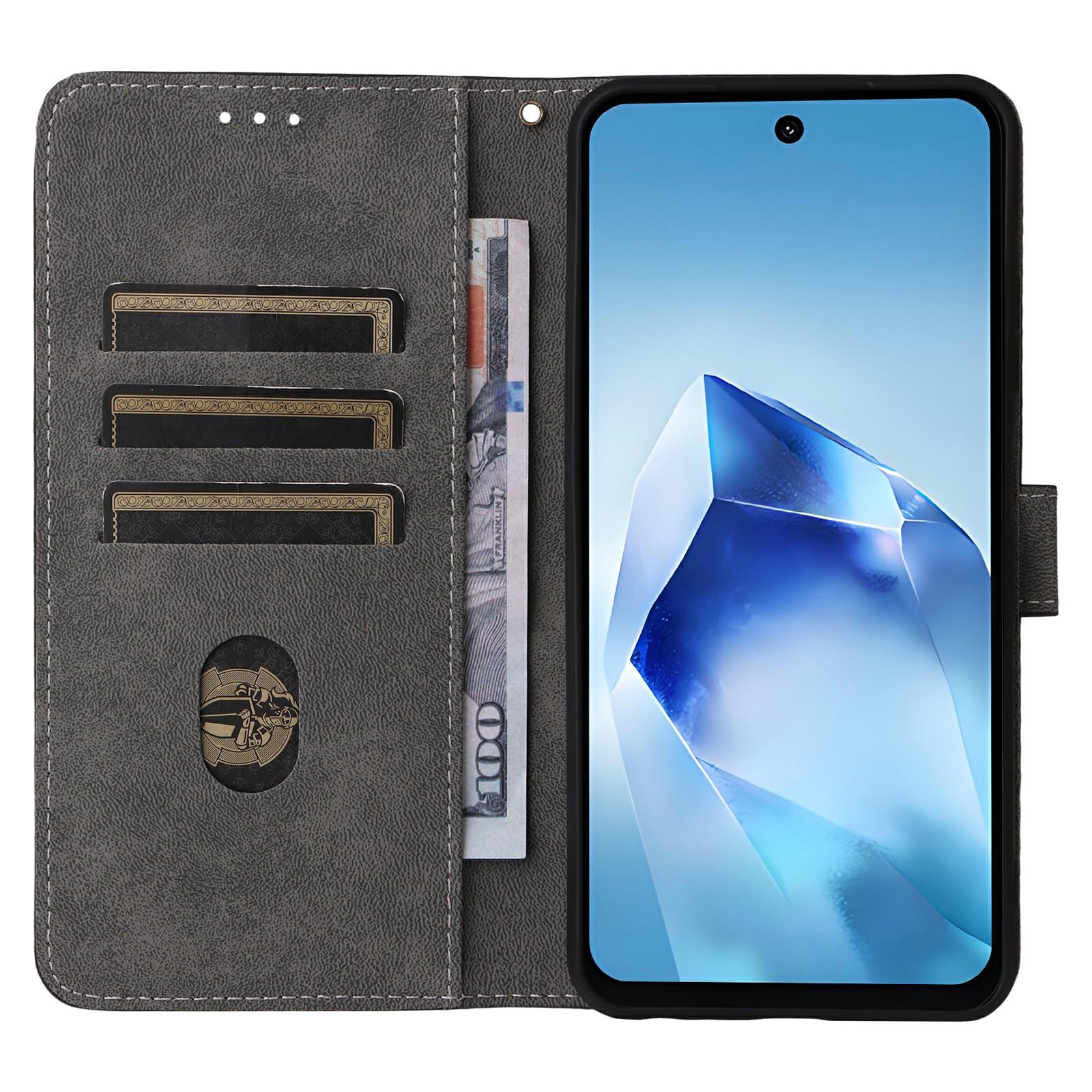 

For itel Power 70 4G Case Wallet RFID Blocking PU Leather Cover Stand with Strap Blue
