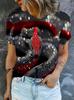 Funny Women's T-shirt Snake Graphic Print Summer Round Neck Short Sleeve Top Outdoor Casual T Shirts Female Plus Size Clothing