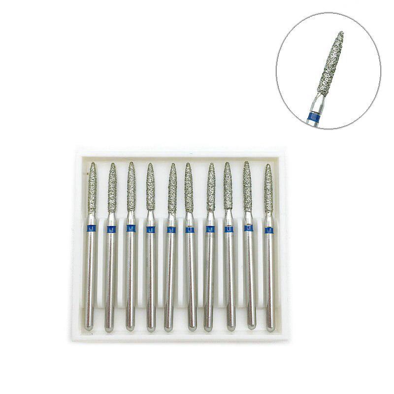10pcs Diamond Burs Dental FG 1.6mm High Speed Drills for Polishing Smoothing Teeth Polishers FO-X21