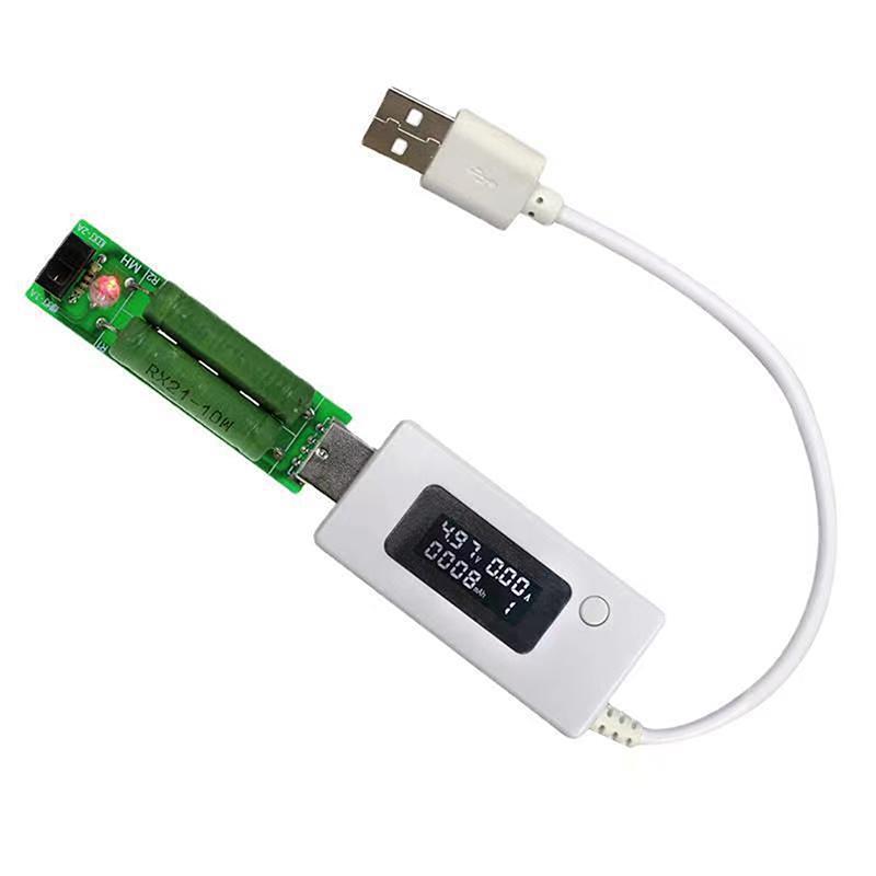 Lcd Micro Usb Charger Battery Capacity Voltage Current Tester Meter Detector +Load Resistor 2A/1A With Switch Voltmeter Ammeter