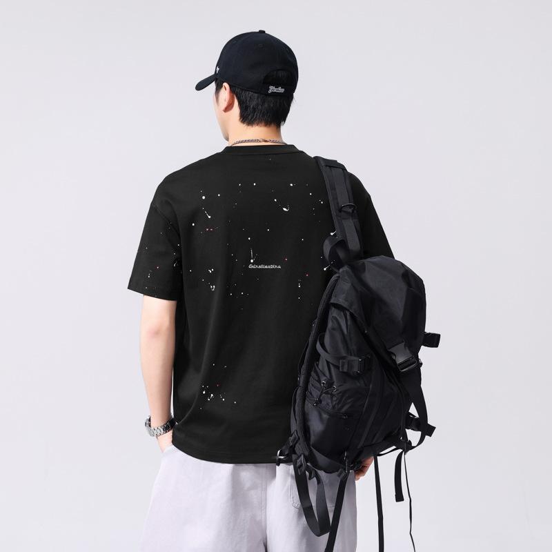 White T-shirt Mens Summer Updated T-shirt American Xinjiang Cotton Short-sleeved T-shirt