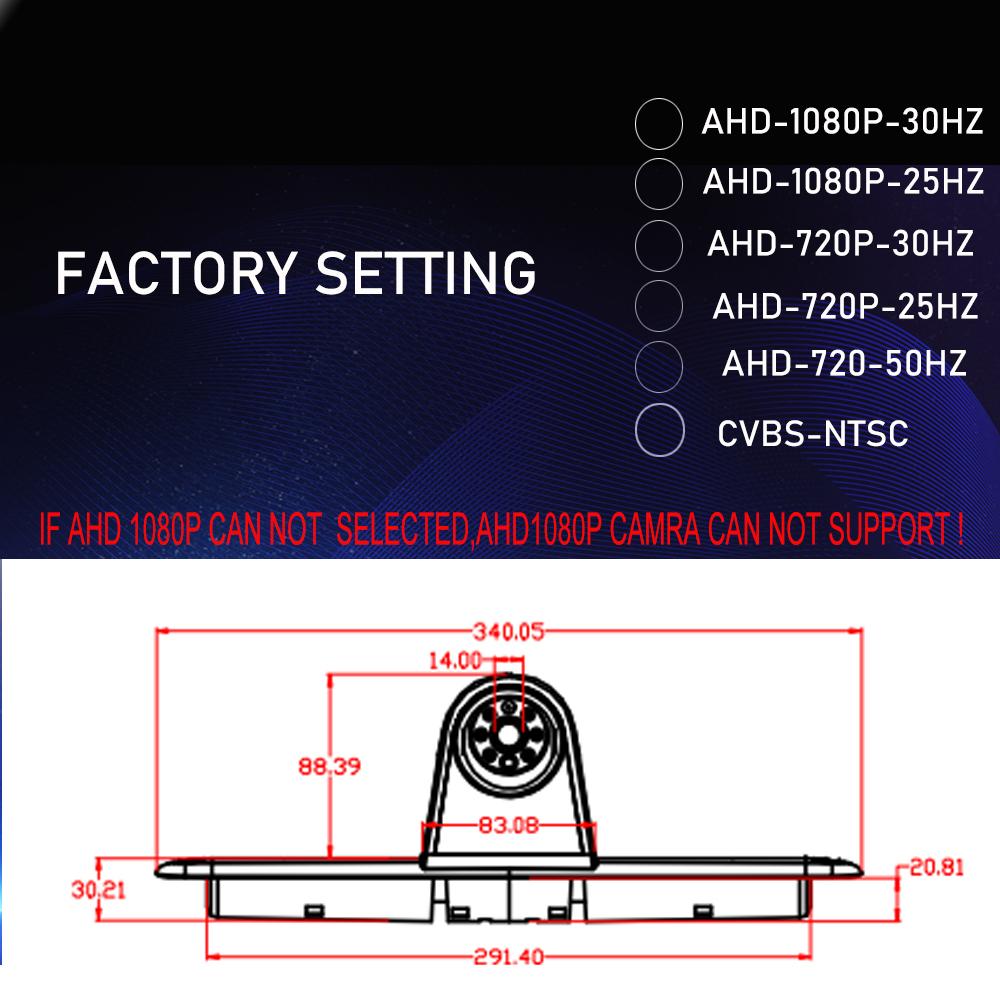 CVBS AHD 1080P AHD 1080P Waterproof Car Brake Light Rear View Reverse Camera For Mercedes-Benz Sprinter VW Crafter Van 2007-2018