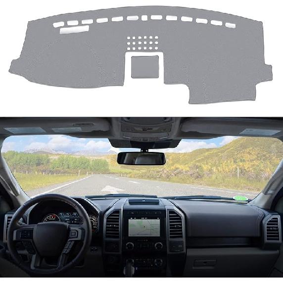 Dashboard Dash Cover Mat Carpet Compatible With 2010-2013 Mazda 3 Sedan/Hatchback/MazdaSpeed 3(Grey)