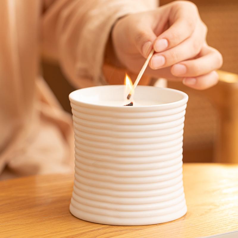 Aromatherapy Soy Wax Candle Cross-Border Ceramic Cup Manufacturer Sandalwood Candle Ornament Fragrance Gift Glimmer As described&As described
