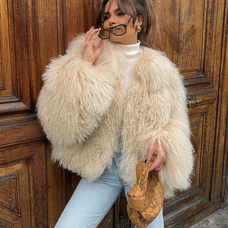 Imitation Short Beach Wool Women Fox Fur Coat New Autumn Winter Warm Fur Coat Faux Temperament Elegance Women for Coat