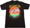 Led Zeppelin US Tour 1975 Icarus Graphic Black T-shirt