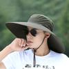 Nylon Mesh Fisherman Hat Wide Brim Hiking Cap Simple Sun Hat  Fishing
