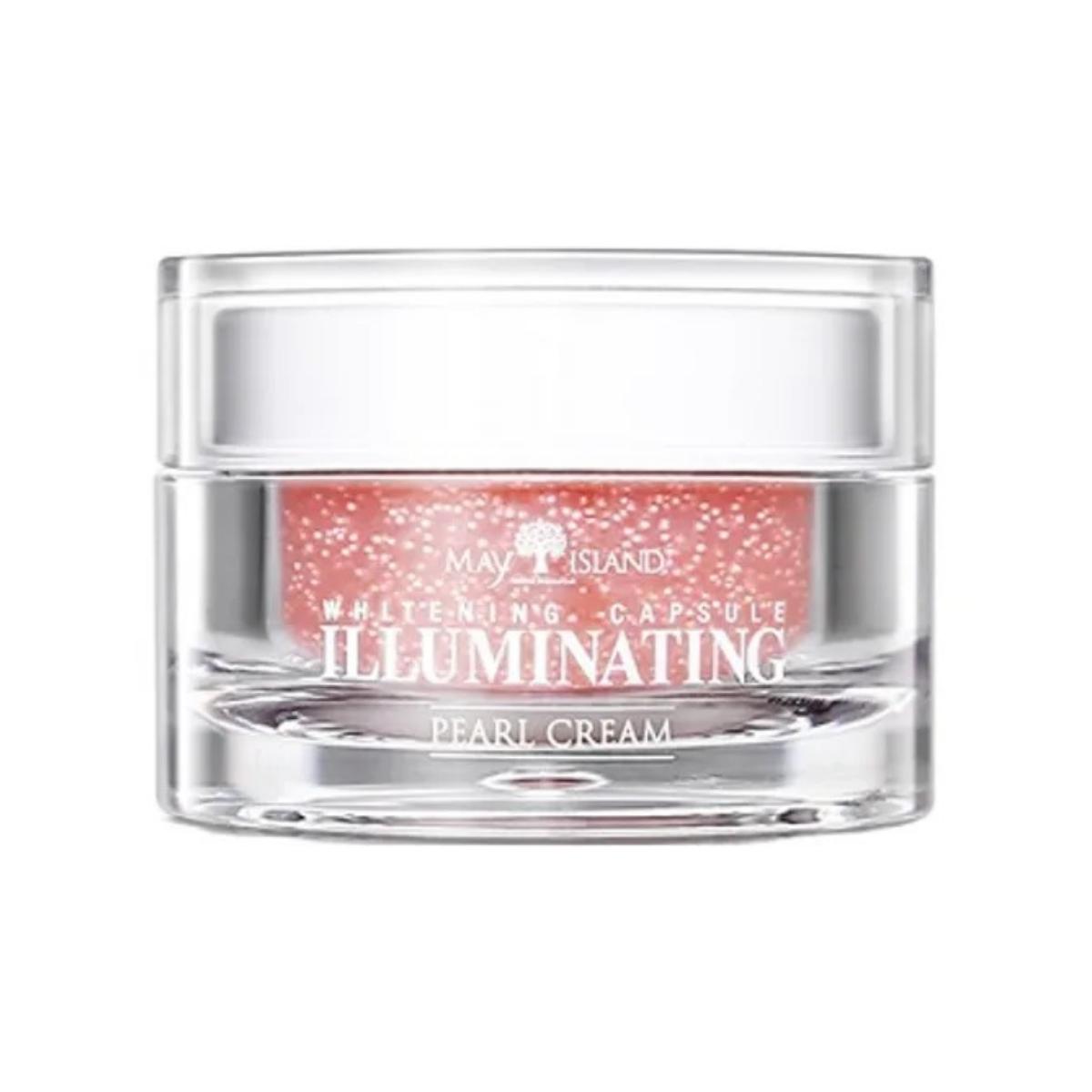May Island Whitening Capsule Illuminating Pearl Cream Brightening Tone Up Facial Moisturizer 50g