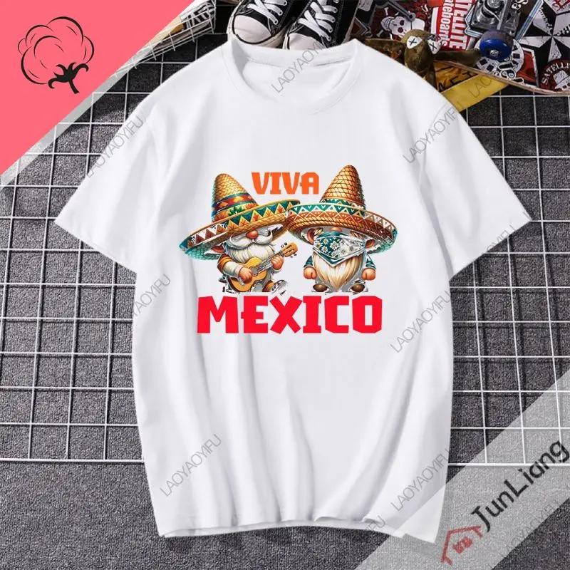 Viva Mexican Shirts Vintage Fashion Mexican Print Tops Mens and Womens 100 Cotton Tshirts Camo Street Fun Clothing
