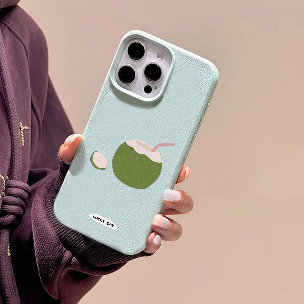 Phone Case for iPhone 11 13 Case iPhone 12 14 15 16 Pro Max 12 Pro 15 Plus Leather Painted Waterproof Drop-proof and Wear-resistant Cartoon