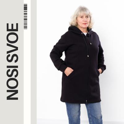 Women’s Plus Size Zip-Up Hoodie – Soft Cotton Compact & Hooded Comfort, Winter, 8086-025 HC