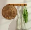Ricoo MH023L-N Clothes Hanger, Bamboo and Steel, 5 Foldable Hooks