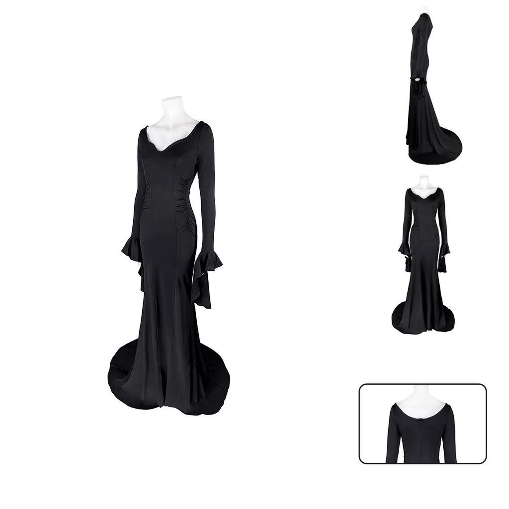 Sexy Morticia Addams Dress Gothic Cosplay Suit From The Addams Family
