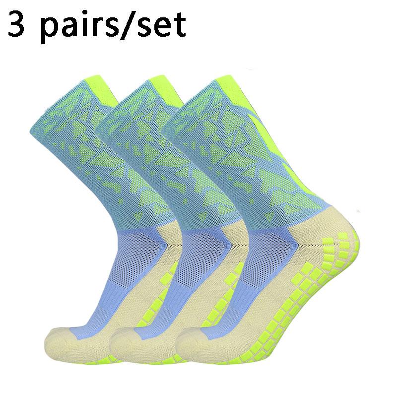 3 pairs New  Men Women Camouflage Arrow Soccer Socks Breathable Sports Silicone Anti Slip Grip Football Socks