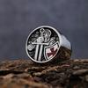 Hipster Templar Cross Ring Titanium Steel Non-Fading Personality Ring