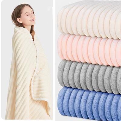 New Thickened Bath Towel with Soft Coral Fleece for Home Use, Absorbent and Non Fading, Non Shedding Hair Towel