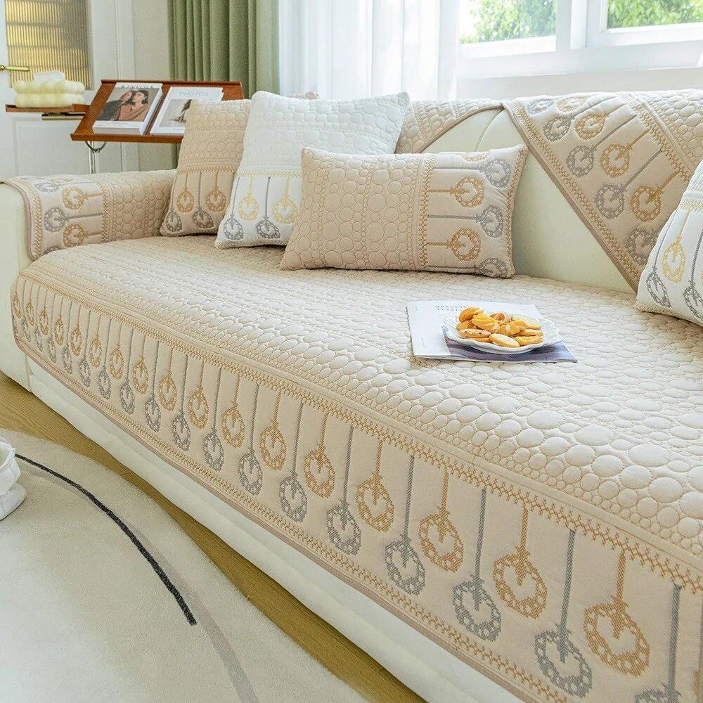 

Вышитое диванное полотенце, наволочка, полиэстер, хлопок, подушка для дивана, противоскользящая, износостойкое, с рисунком снежинки, покрывало для дивана, одеяло 70x70cm 1pcs