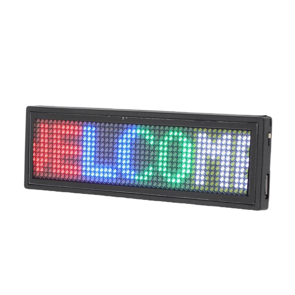 Color LED Name Badge 12x48 Pixels APP Control Programmable Name Sign Reusable Price Tag for Restaurant Store Exhibition