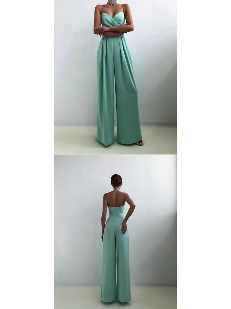 Suspender Straight-Leg Jumpsuit