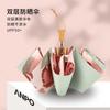 Knowledge umbrella gold pole weather and rain double-layer parasol women's high-value sunscreen and UV protection automatic umbrella fold