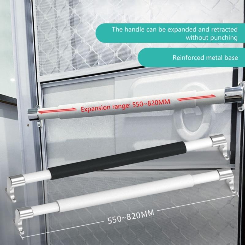 Car Screen Door Grab Rods Handle Adjustable from 21.6'' to 32.3'' Secure NonSlip Grip for Travel Trailer Motorhomes