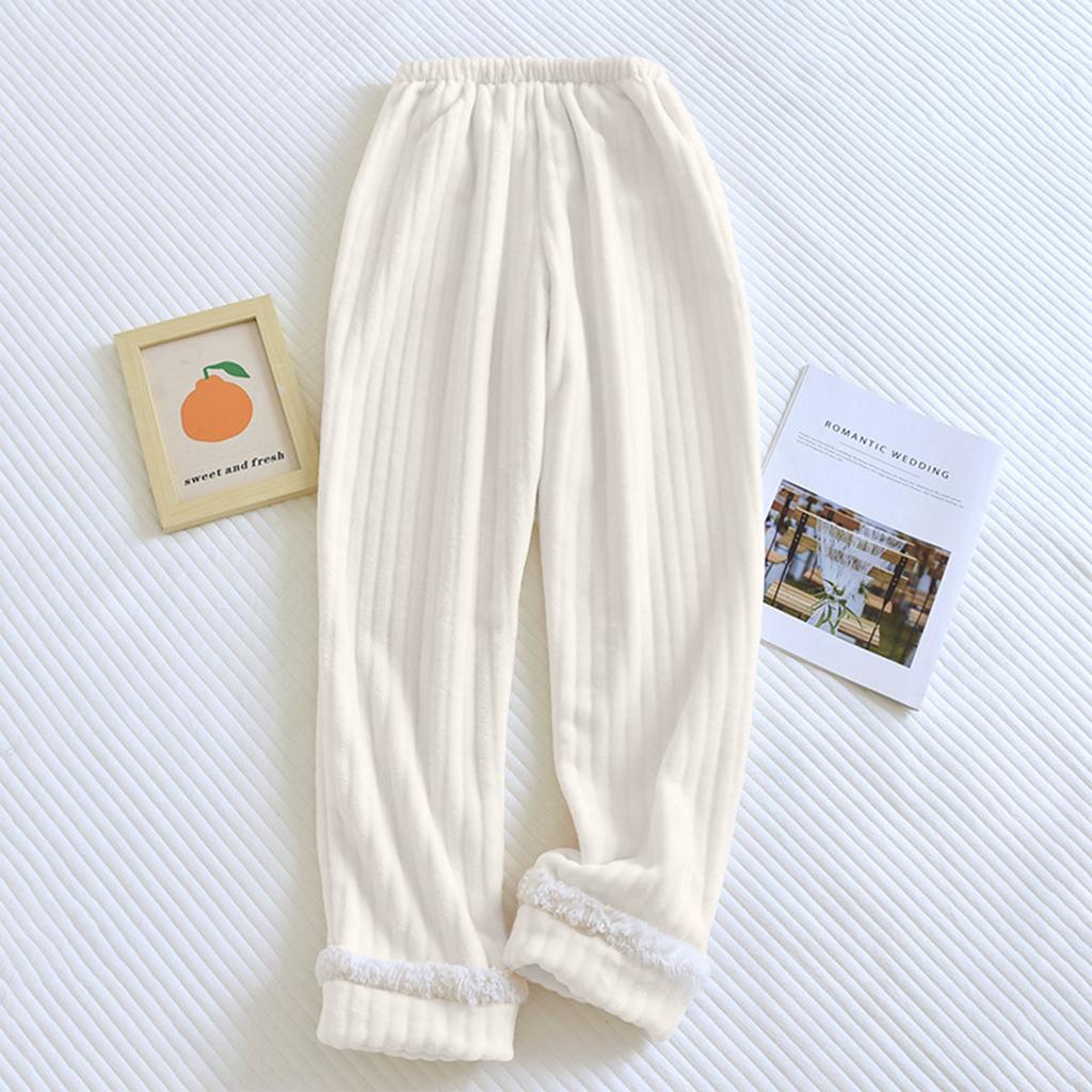 Women's Fashion Fleece Line Thickened Long Pajama Pants