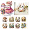 Kreative Oster Tischplatte Diamantmalerei Ornament Kits Hase Lamm Küken Ei Sonderform Desktop Diamantkunst Kits Heimdeko