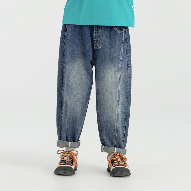 Duoduo Home Boys' Loose Fit Cotton-Blend Denim Jeans