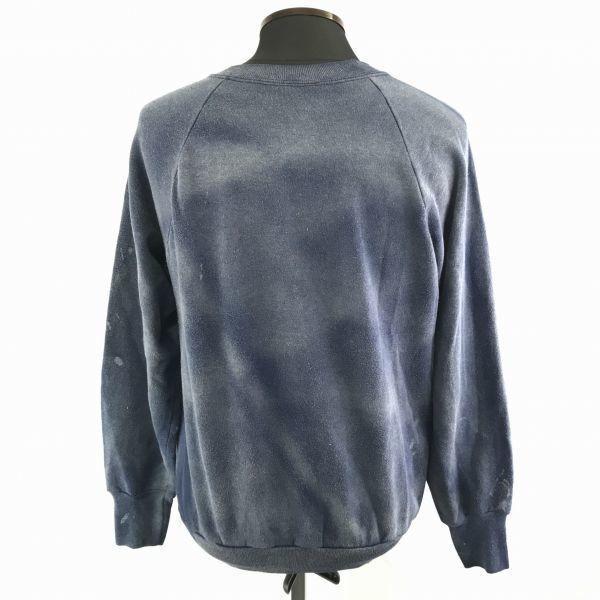 Logo7 USA Rare MLB Red Sox Boston Red Sox Large Print Sweatshirt Men L Navy Fleece Lined(USED)