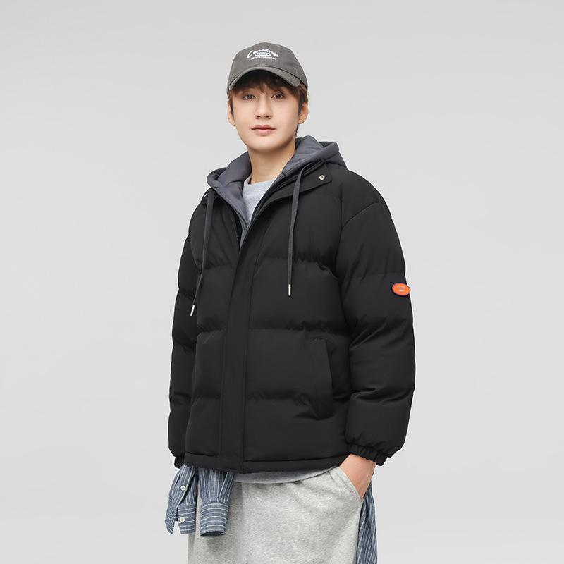 

New Winter Cotton Coat for Men and Women, Thickened Couple s Fake Two-piece Cotton Coat, Hooded Warm Bread Coat, Men s Jacket 6XL