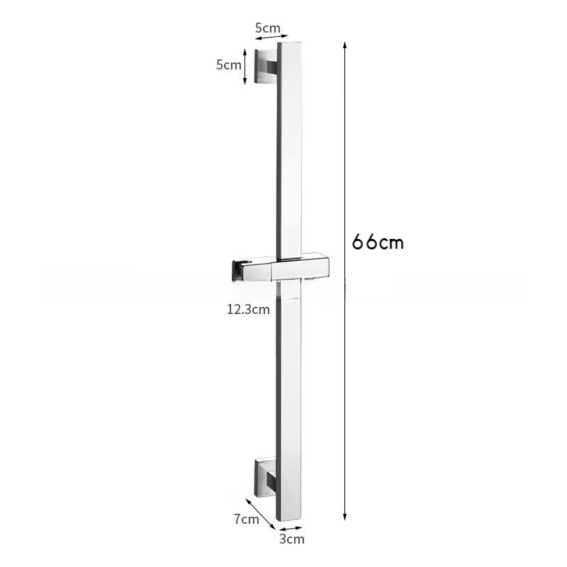 304 Stainless Steel Square Shower Riser Rail
