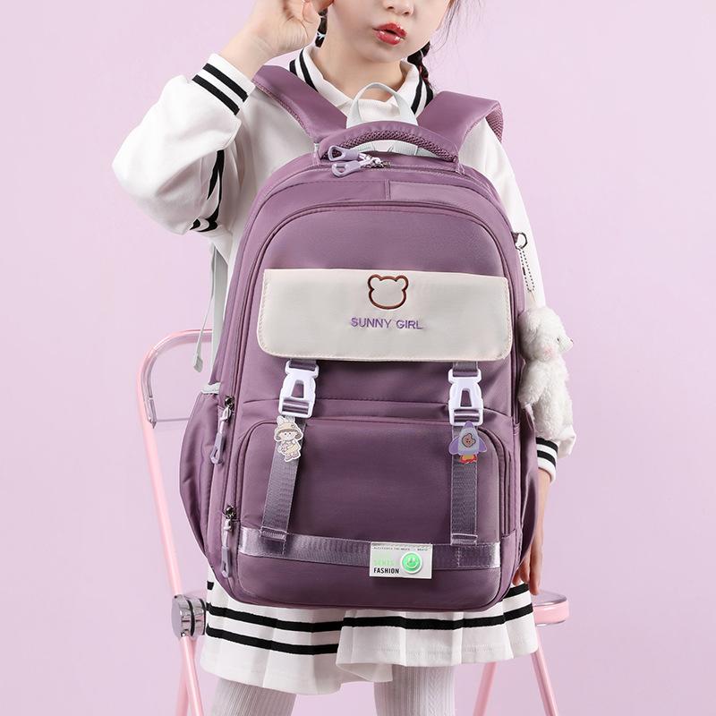 School bag female ins cute Korean version high school students junior high school students grades 3-6 backpack casual large capacity backpack