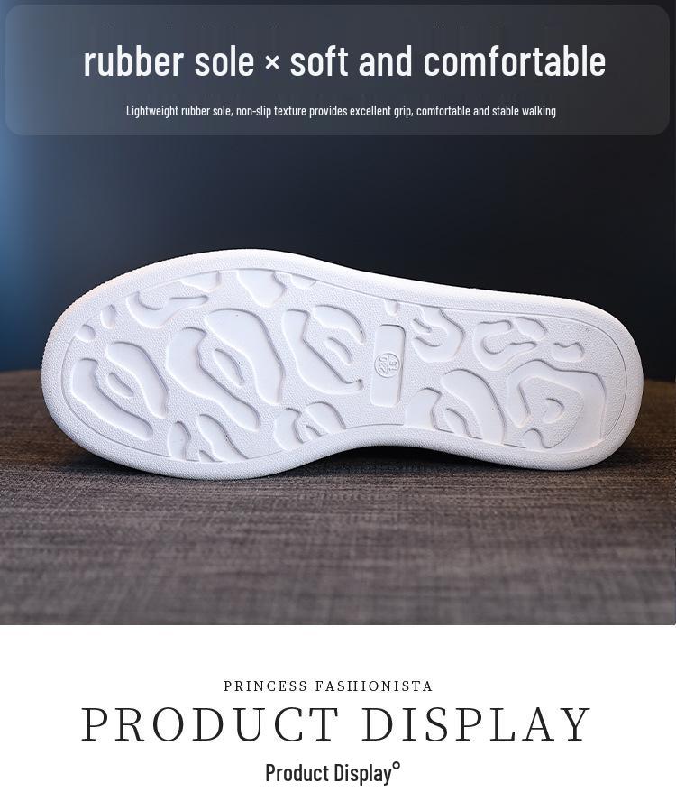 Women's Genuine Leather White Sneakers - Versatile, Lightweight, Comfortable Spring 2025 Sporty Platform Flats