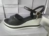Summer New Peep-Toe Wedge Sandals – Large-Size One-Band Buckle Platform Waterproof Sole Sandals for Women