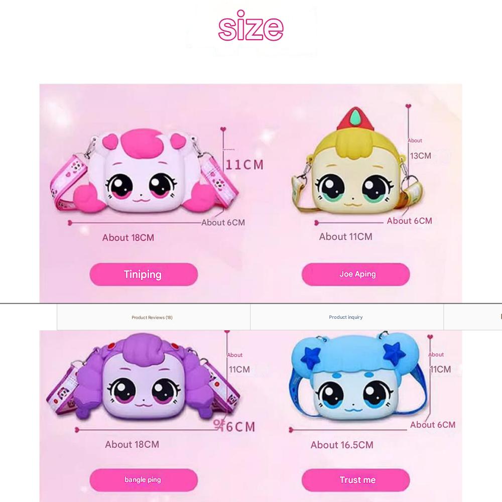 Tiniping Character Face Silicone Bag